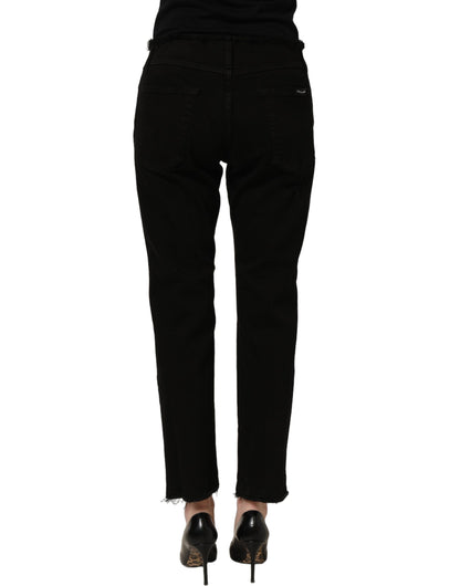 Dolce & Gabbana Black Cotton Skinny Denim Trouser Jeans