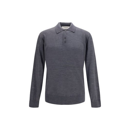 Dress Shirt by Golden Goose for men in virgin wool gray & patterned features an architectural silhouette with a refined and elegant for a architectural look.