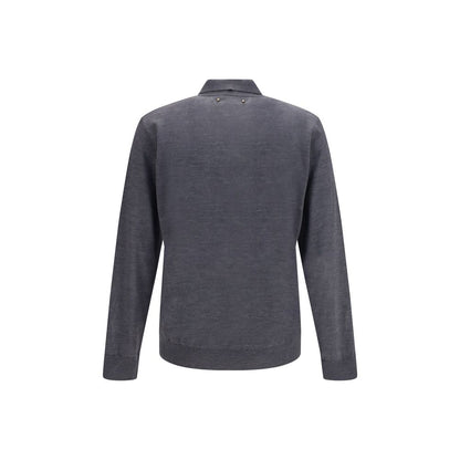 Dress Shirt by Golden Goose for men in virgin wool gray & patterned features an polished silhouette, showcasing a sophisticated and detail for a truly polished finish.
