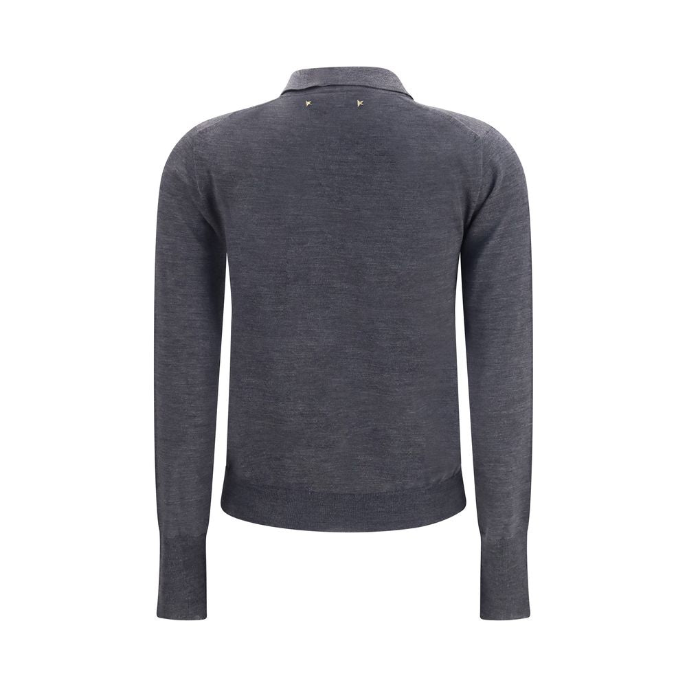 Polo Shirt by Golden Goose for women in merino wool gray & signature showcases a enviable silhouette, featuring a refined and for a enviable finish.