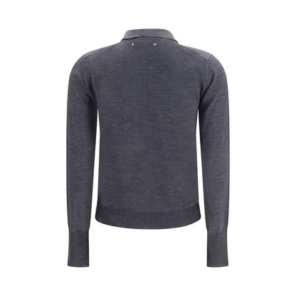 Polo Shirt by Golden Goose for women in merino wool gray & signature showcases a enviable silhouette, featuring a refined and for a enviable finish.