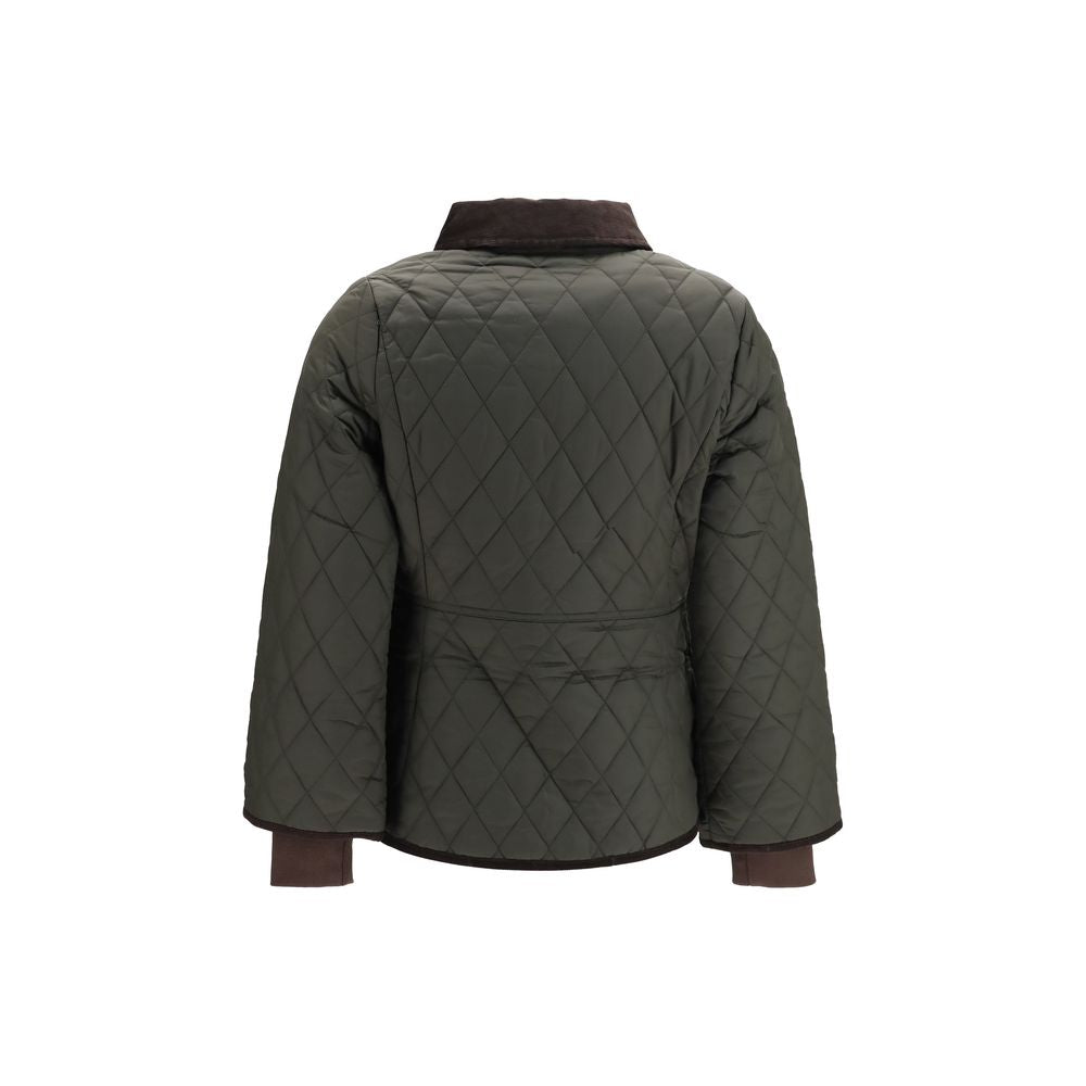 This Puffer Jacket by Barbour for women in polyester polyamide corduroy bicolour & patterned exhibits a edgy silhouette, meticulously detailed with functional pockets, insulated & windproof and a edgy for a edgy finish.