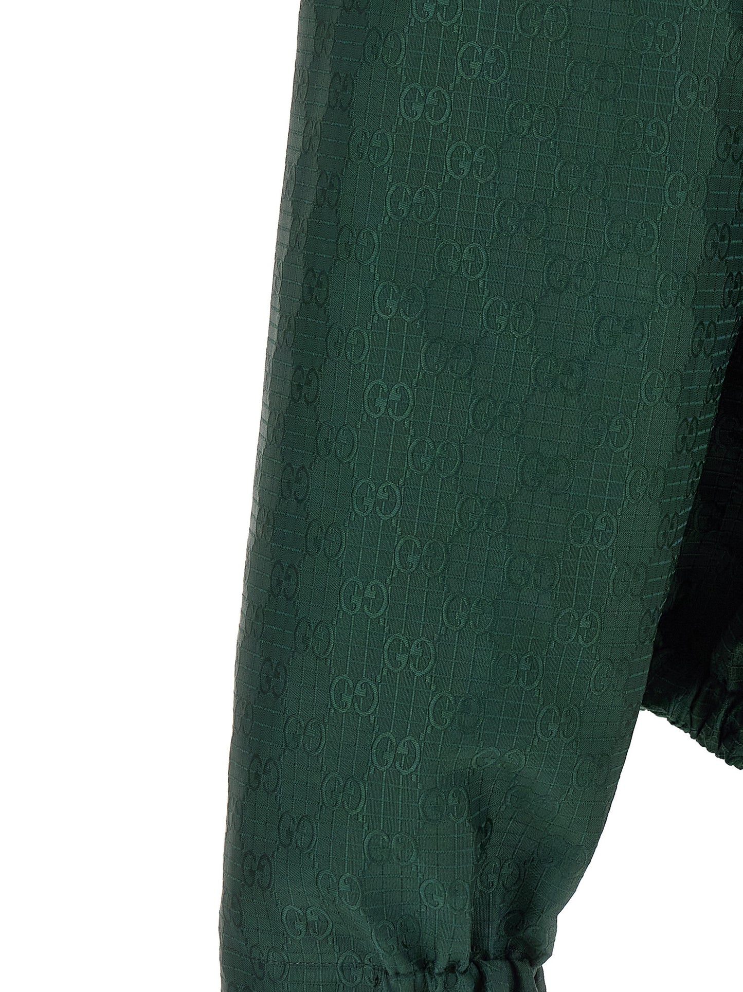 Windbreaker Jacket by Gucci for men in cotton bicolour, dark-green & patterned features an stylish silhouette, showcasing a sophisticated and performance-driven windproof for a premium, stylish look.