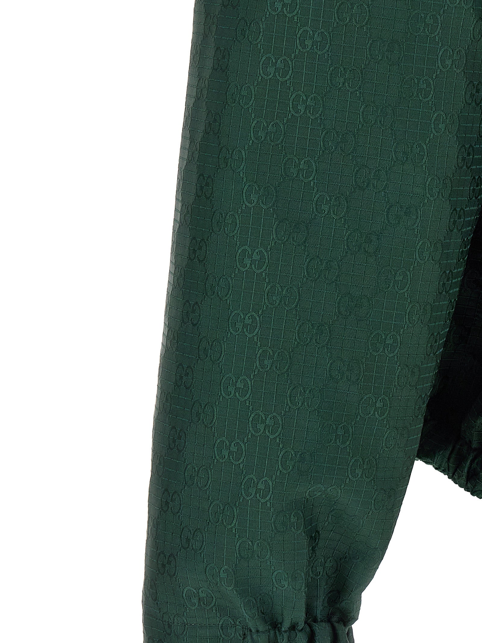 Windbreaker Jacket by Gucci for men in cotton bicolour, dark-green & patterned features an stylish silhouette, showcasing a sophisticated and performance-driven windproof for a premium, stylish look.