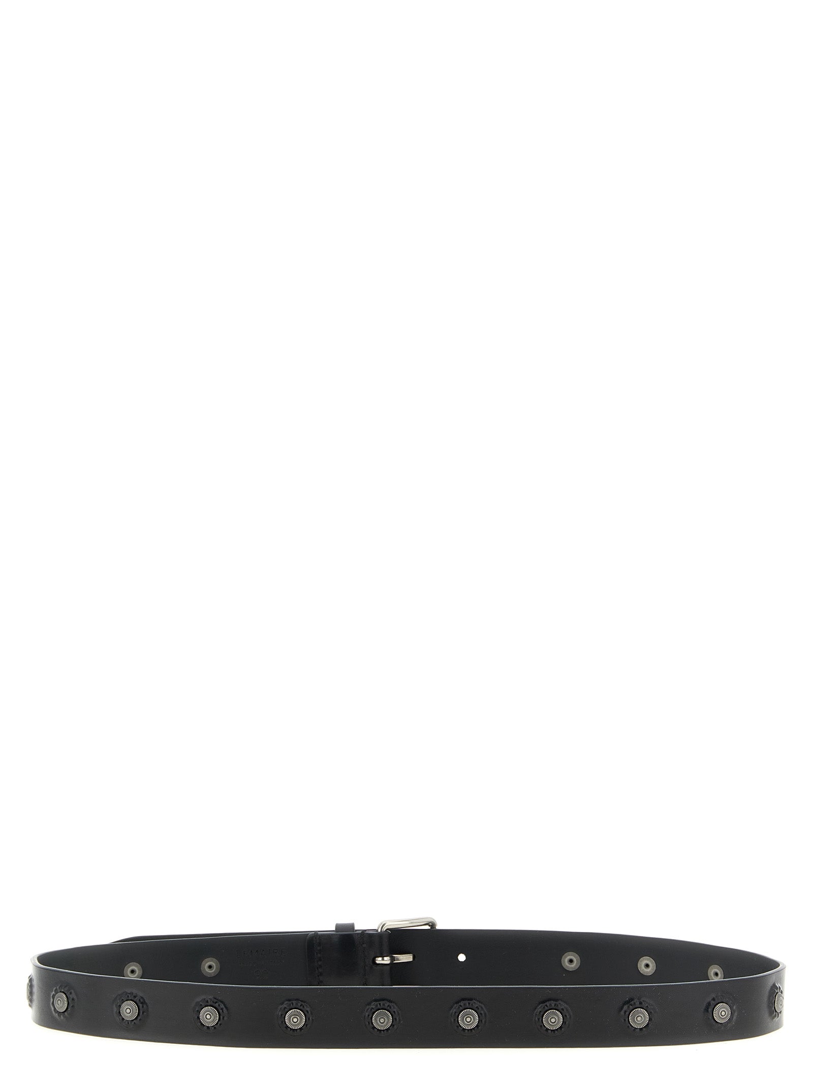 Belt by Lemaire for men in calfskin leather black & silver features an distinguished design, perfectly showcasing the sophisticated craftsmanship of this distinguished Calfskin Leather Belt.