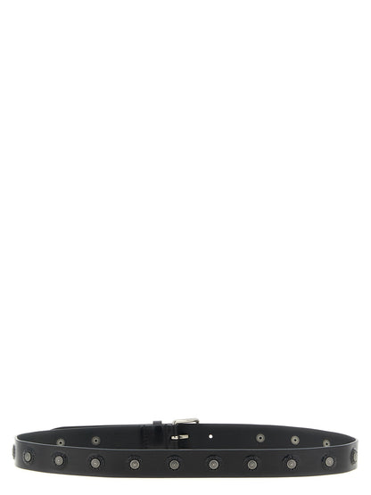 Belt by Lemaire for men in calfskin leather black & silver features an distinguished design, perfectly showcasing the sophisticated craftsmanship of this distinguished Calfskin Leather Belt.