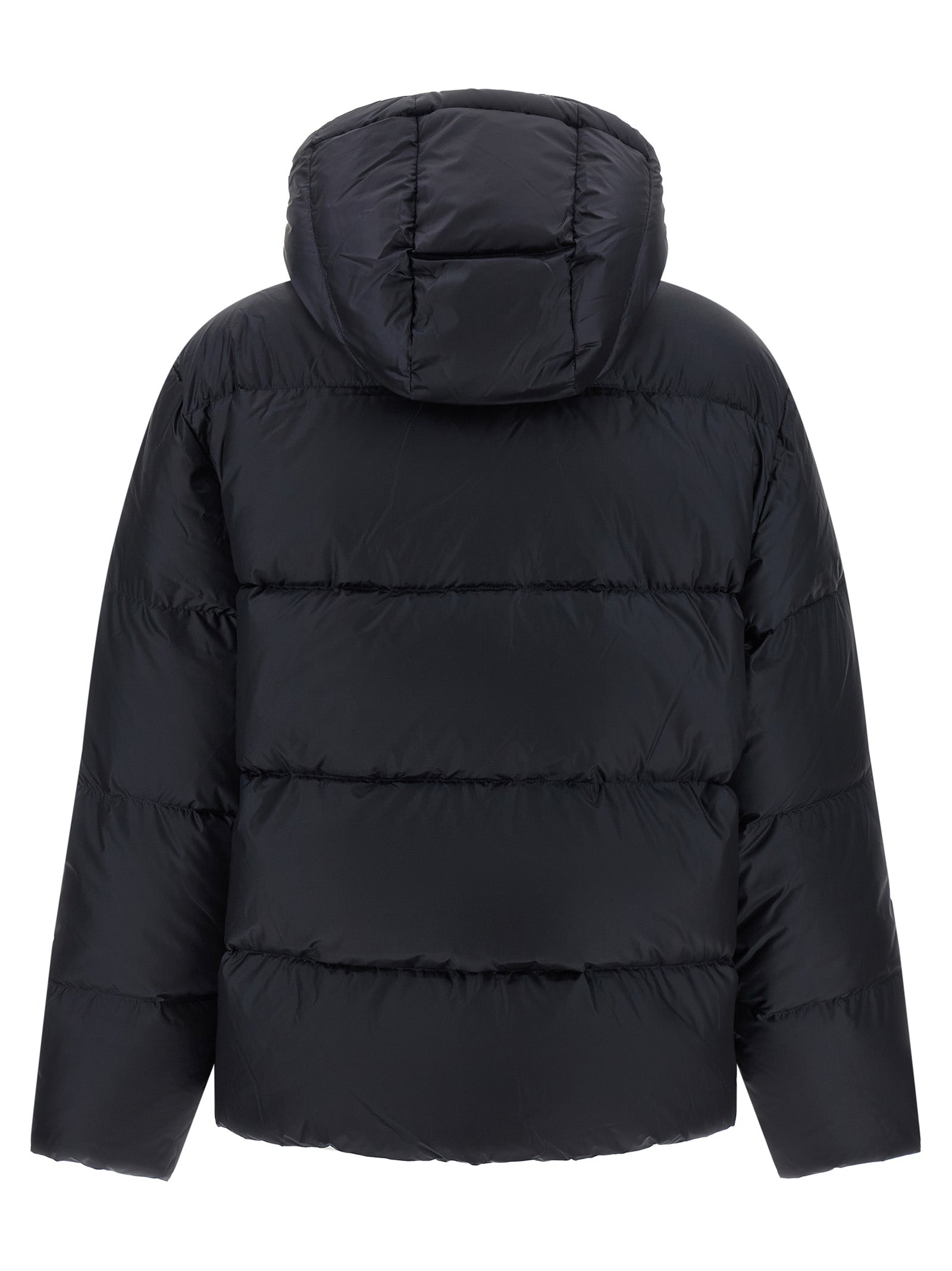 Hooded Puffer Jacket by Polo Ralph Lauren for women in nylon fabric navy, red & signature presents a effortlessly chic silhouette, showcasing a sophisticated hooded neckline and premium windproof, hooded & insulated for a truly effortlessly chic finish.