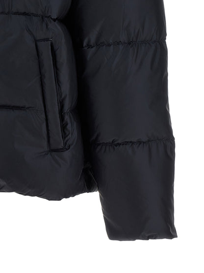 Hooded Puffer Jacket by Polo Ralph Lauren for women in nylon fabric navy, red & signature presents a effortlessly chic silhouette, showcasing a sophisticated and premium windproof, hooded & insulated for a truly effortlessly chic finish.