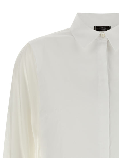 Blouse by Peserico for women in stretch cotton transparent, white & signature features an polished silhouette, showcasing a sophisticated and detail for a truly polished finish.