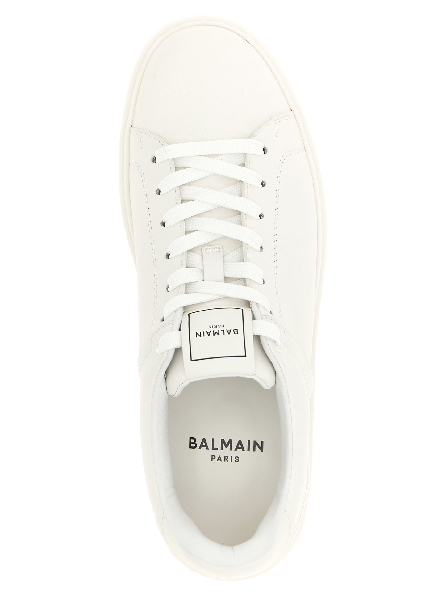 Sneakers by Balmain for men in bos taurus calfskin leather white features an timeless silhouette from the Men's Low Top Bos Taurus Calfskin Leather Sneakers collection, showcasing a signature low-top style with an timeless finish.
