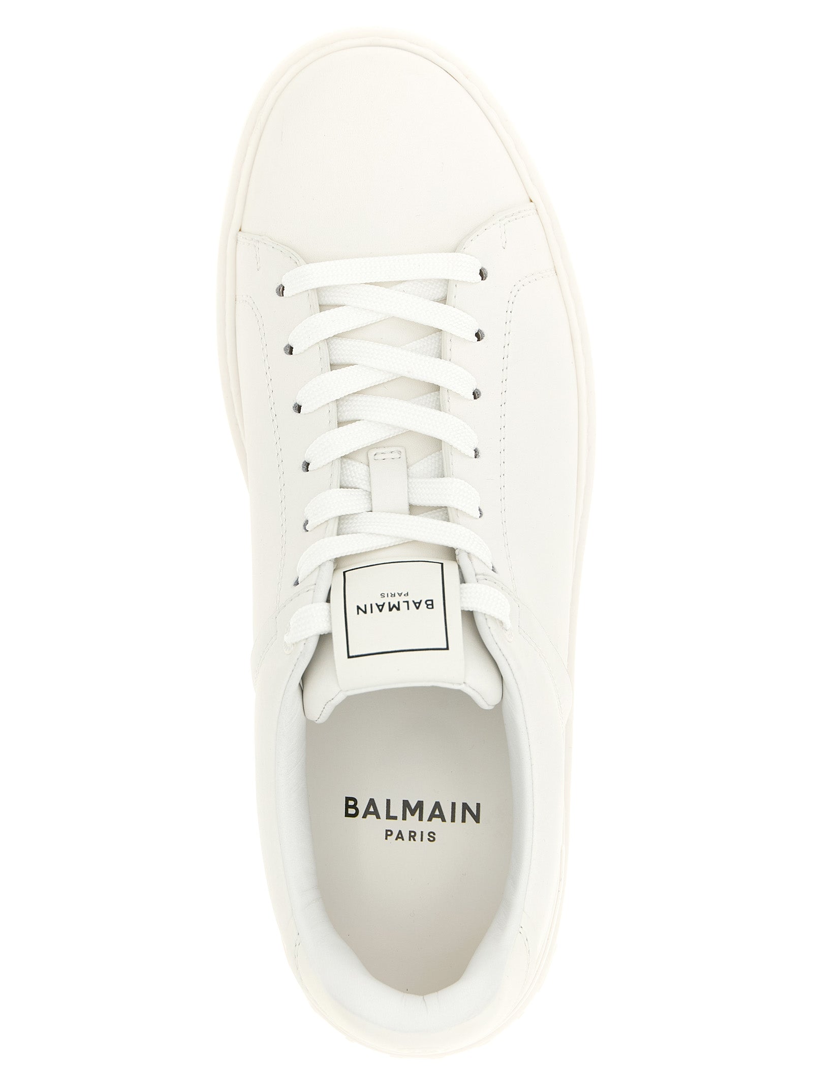Sneakers by Balmain for men in bos taurus calfskin leather white features an timeless silhouette from the Men's Low Top Bos Taurus Calfskin Leather Sneakers collection, showcasing a signature low-top style with an timeless finish.