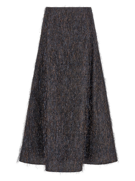 Skirt by Peserico for women in polyester & viscose blue & bronze features an relaxed-yet-refined silhouette that elegantly showcases the Play Women's A Line Flared Polyester & Viscose Skirt design and sophisticated midi.