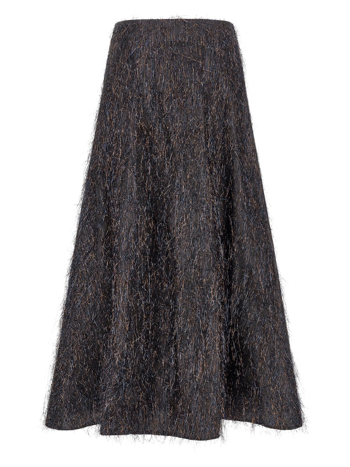 Skirt by Peserico for women in polyester & viscose blue & bronze features a captivating silhouette, showcasing the captivating Play Women's A Line Flared Polyester & Viscose Skirt design with a sophisticated midi for a captivating look.