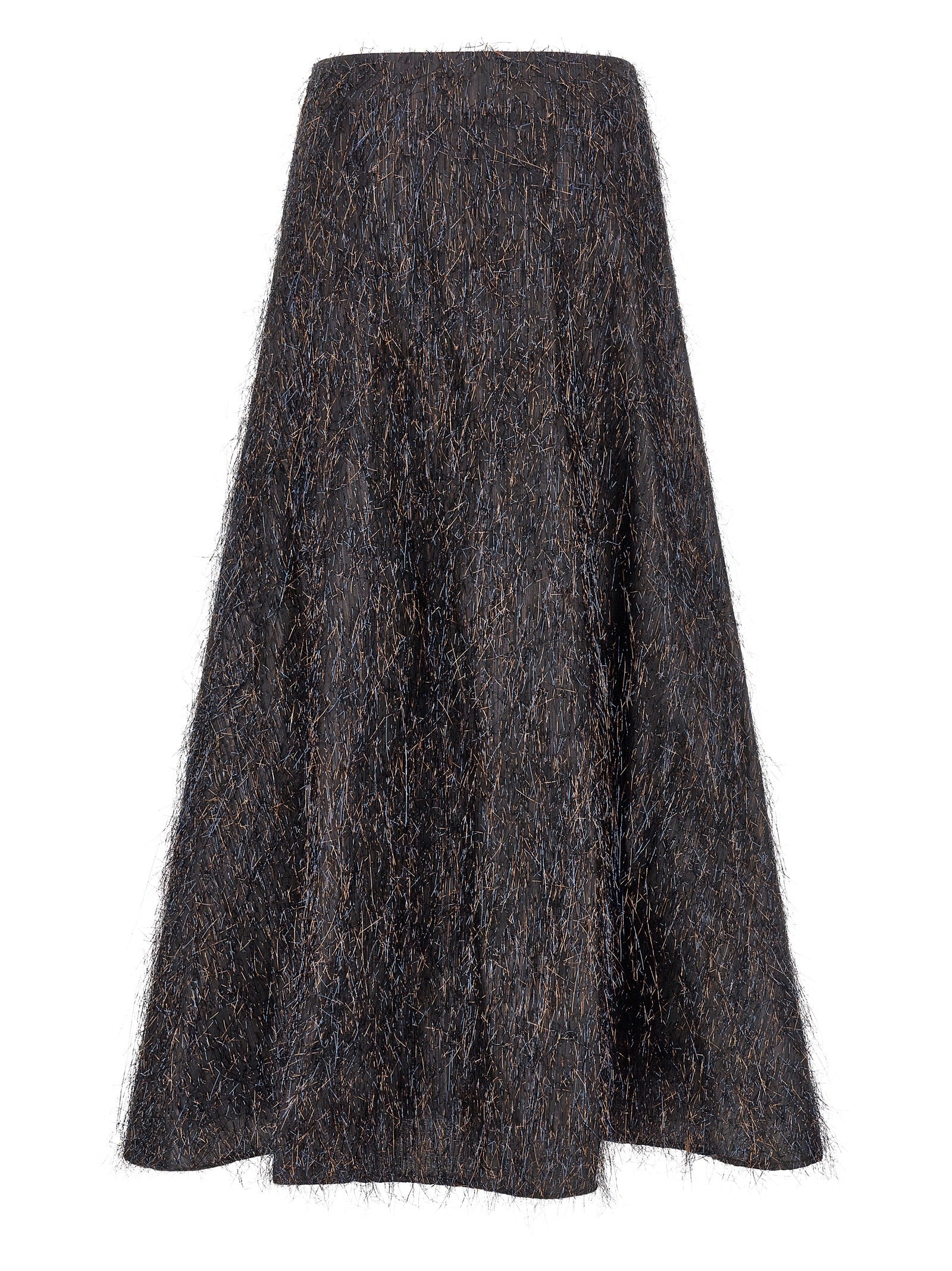 Skirt by Peserico for women in polyester & viscose blue & bronze features a captivating silhouette, showcasing the captivating Play Women's A Line Flared Polyester & Viscose Skirt design with a sophisticated midi for a captivating look.