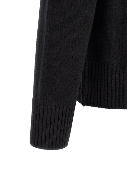 Ami Paris Black Wool Cardigan