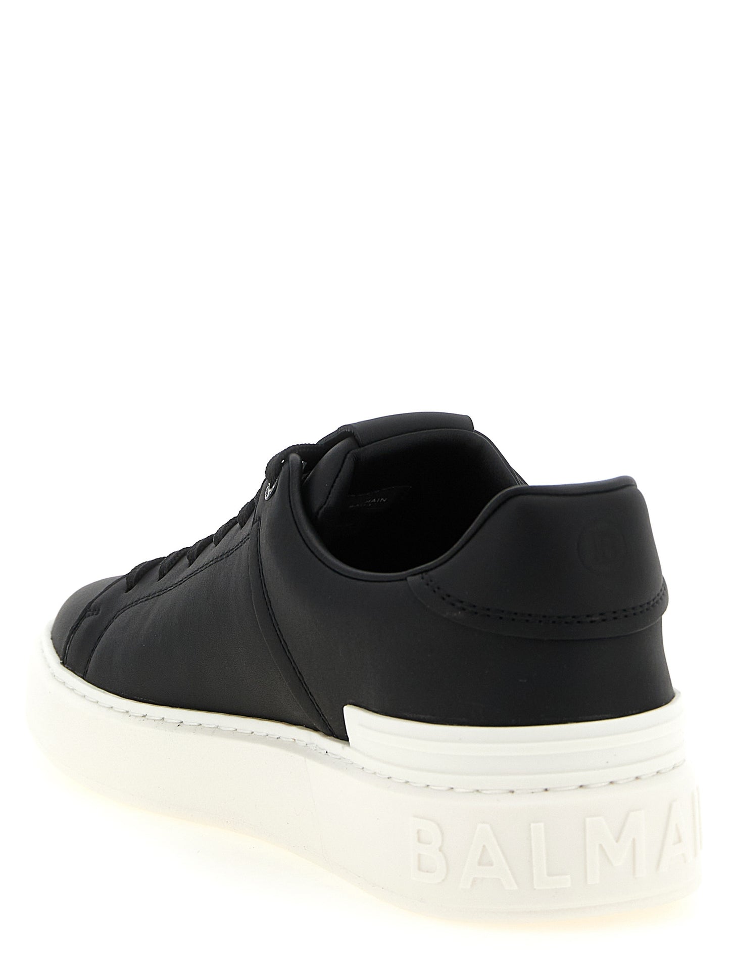 Sneakers by Balmain for men in calfskin leather bicolour, black & white features an versatile design from the Men's Low Top Calfskin Leather Sneakers collection, highlighting a versatile low-top style for a premium, high-fashion look.