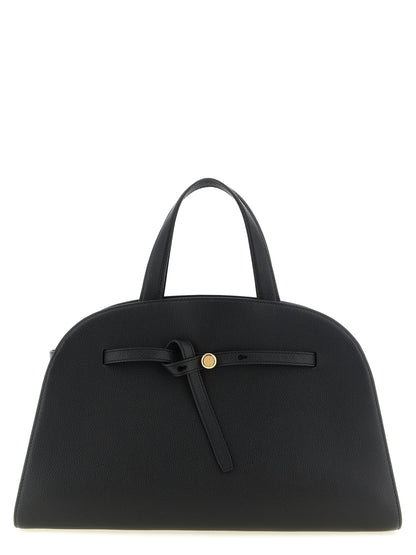 Crossbody Handbag by Tory Burch for women in bos taurus cowhide leather black & gold features a versatile chic silhouette, meticulously detailed with a secure snap, hook & button, ample , and versatile crossbody-strap, shoulder-strap, handle, adjustable-strap & belt-strap.