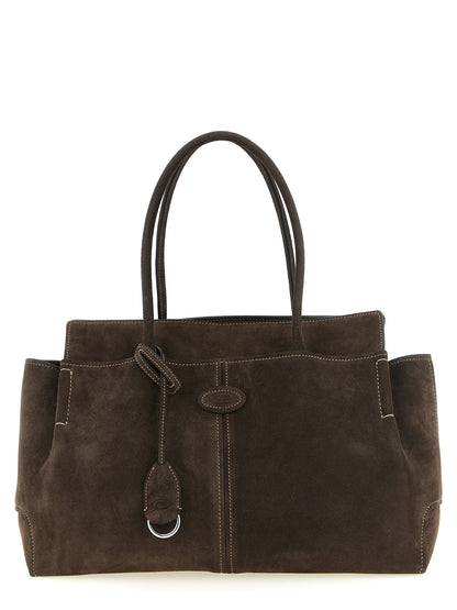Mountain Backpack Handbag by Tod's for women in bos taurus suede calfskin leather brown features a exquisite silhouette, showcasing a secure zipper and exquisite with versatile handle for a exquisite finish.