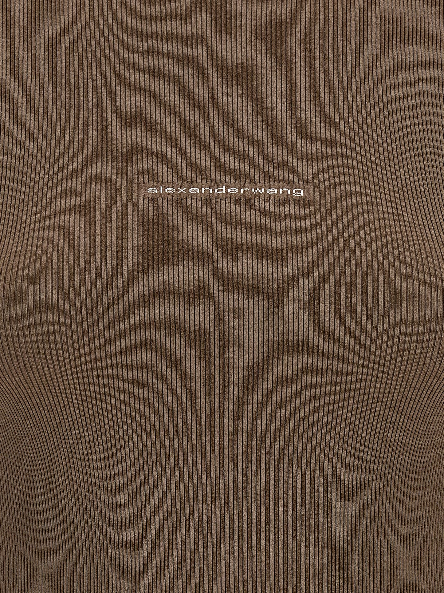 Cardigan by Alexander Wang for women in polyamide beige, brown & jacquard features an impeccable silhouette, showcasing a sophisticated and detail for a truly impeccable finish.