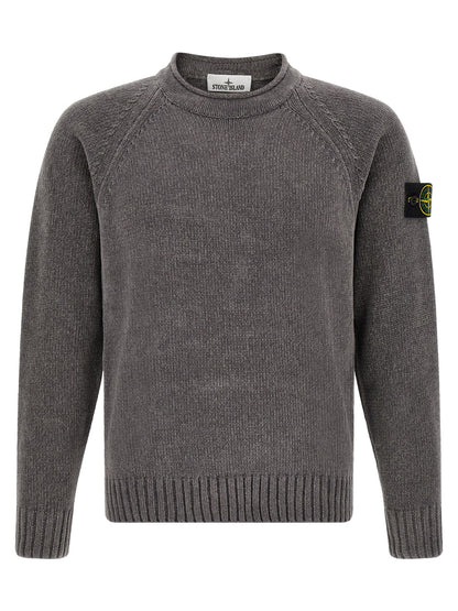 Stone Island Gray Cotton Cardigan