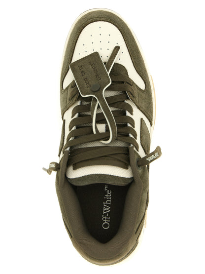 Athletic Sneakers by Off-White for men in cowhide suede leather bicolour, white & print presents a sleek silhouette, perfectly capturing the low-top skater style essence of Men's Low Top Skater Cowhide Suede Leather Athletic Sneakers with its sleek design and premium finish.