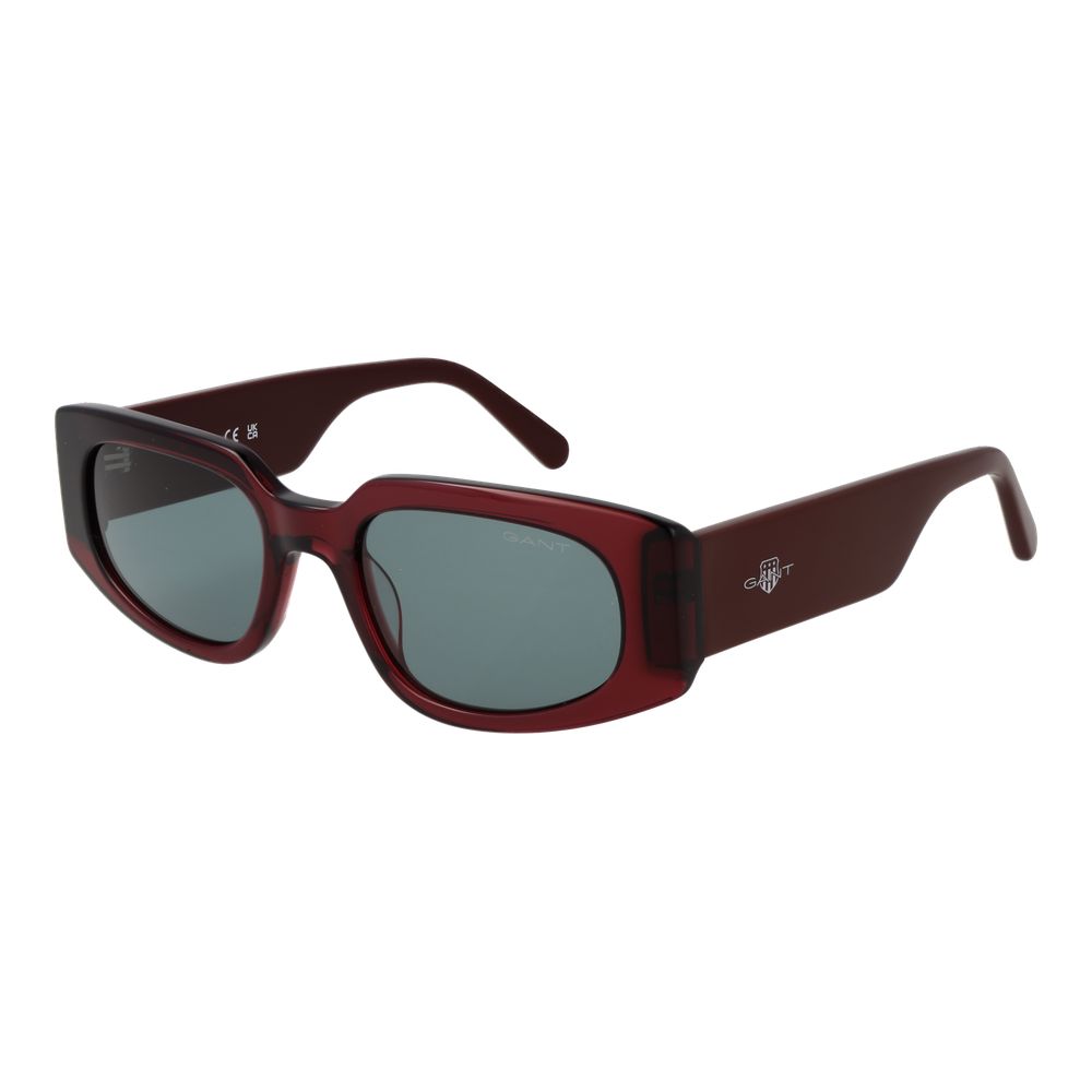 Gant Oval Non-Polarized Medium-Tint Acetate Sunglasses - Burgundy