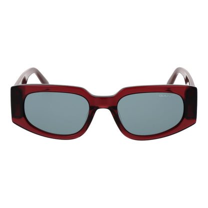 Gant Oval Non-Polarized Medium-Tint Acetate Sunglasses - Burgundy