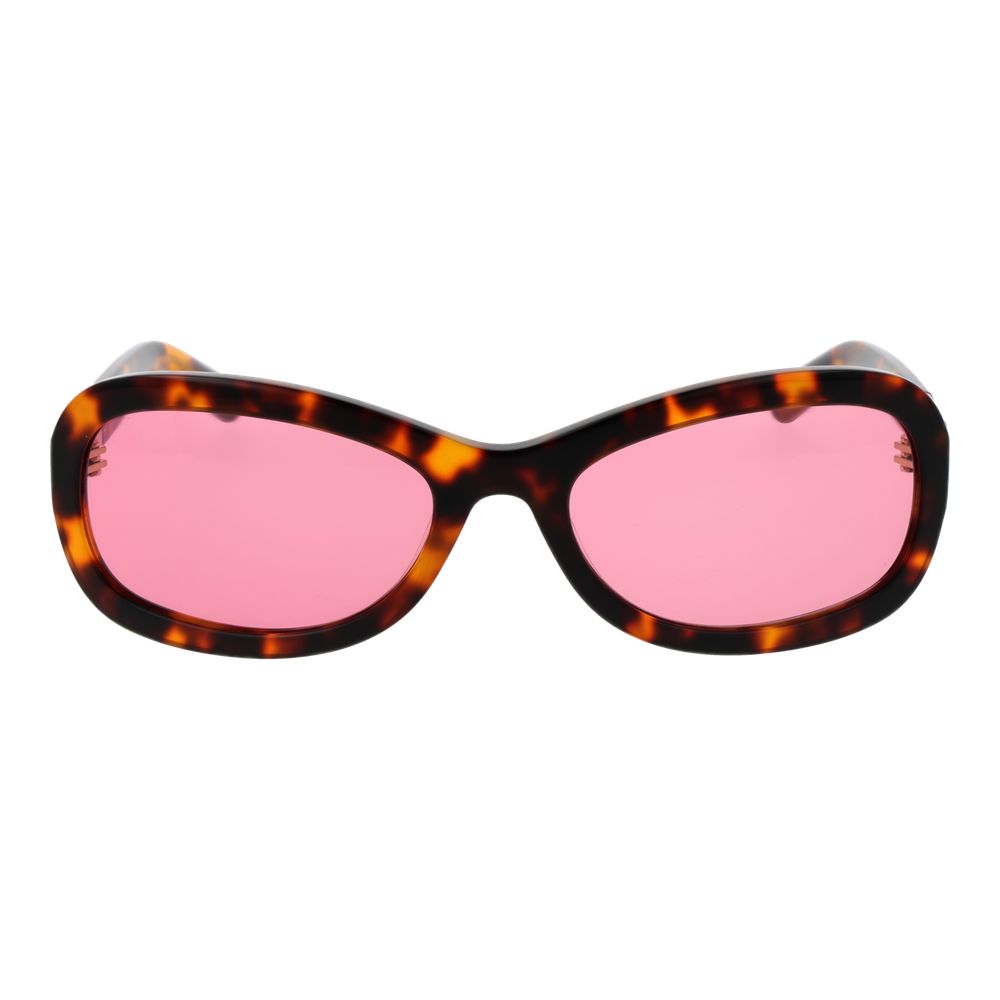 GCDS Oval Non-Polarized Medium-Tint Acetate Sunglasses - Brown