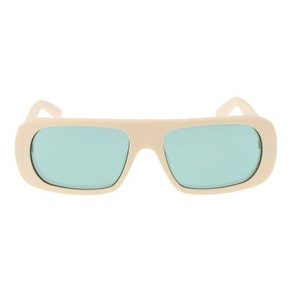GCDS Oval Mirrored Medium-Tint Acetate Sunglasses - Cream