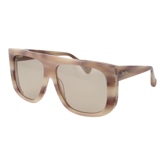 Max Mara Rectangle Non-Polarized Light-Tint Acetate Sunglasses - Cream