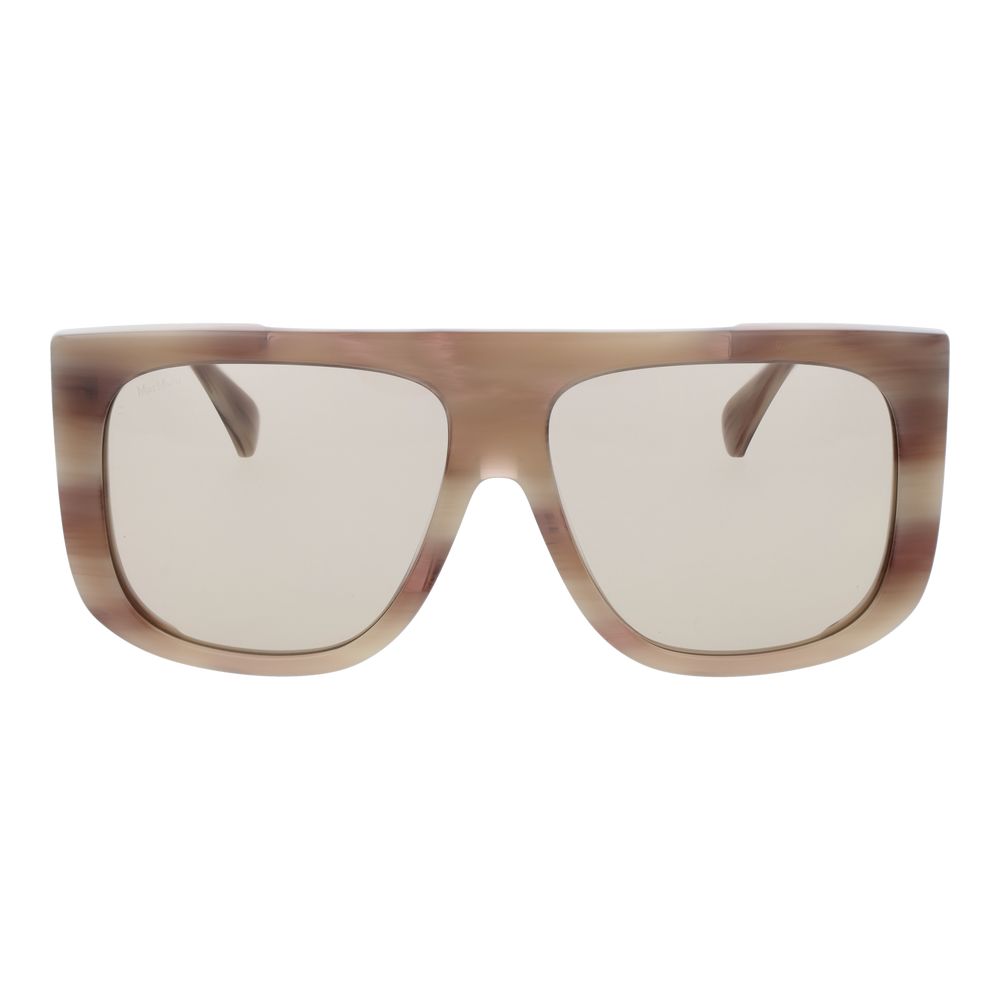 Max Mara Rectangle Non-Polarized Light-Tint Acetate Sunglasses - Cream