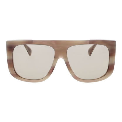 Max Mara Rectangle Non-Polarized Light-Tint Acetate Sunglasses - Cream
