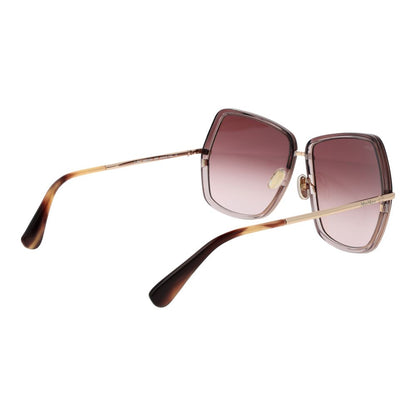 Max Mara Geometric Gradient Medium-Tint Metal Sunglasses - Gold