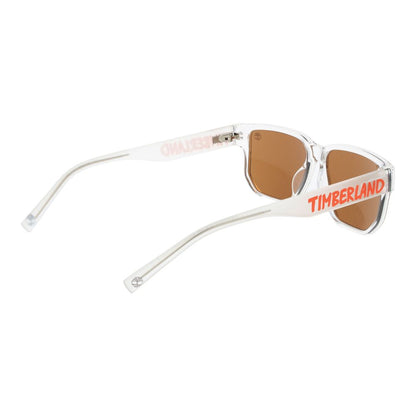 Timberland Rectangle Non-Polarized Medium-Tint Plastic Sunglasses - Transparent
