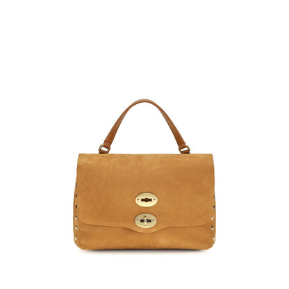Shoulder Flap Bag by Zanellato for women in suede calf leather beige features an effortlessly chic silhouette with a secure flap, ample , and versatile shoulder-strap & handle for effortlessly chic everyday luxury.
