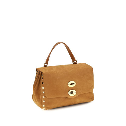 Shoulder Flap Bag by Zanellato for women in suede calf leather beige features a effortless sophistication silhouette, secured by a flap with ample and versatile shoulder-strap & handle for a effortless sophistication finish.