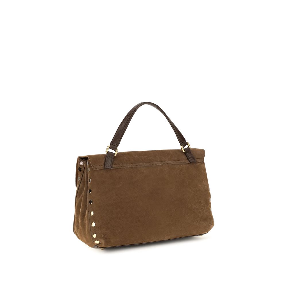 Shoulder Flap Bag by Zanellato for women in suede calf leather brown features a effortless chic silhouette with a secure flap, ample , and versatile shoulder-strap & handle for a effortless chic finish.