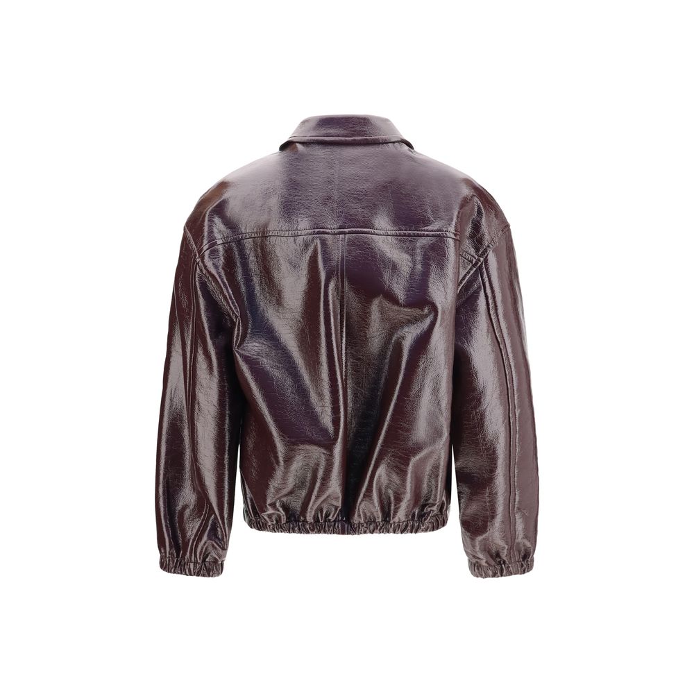 Bomber Jacket by Courrèges for women in acetate cotton & polyurethane bordeaux & signature features an on trend silhouette, showcasing refined pockets and a sophisticated shirt-collar neckline for a truly on trend finish.
