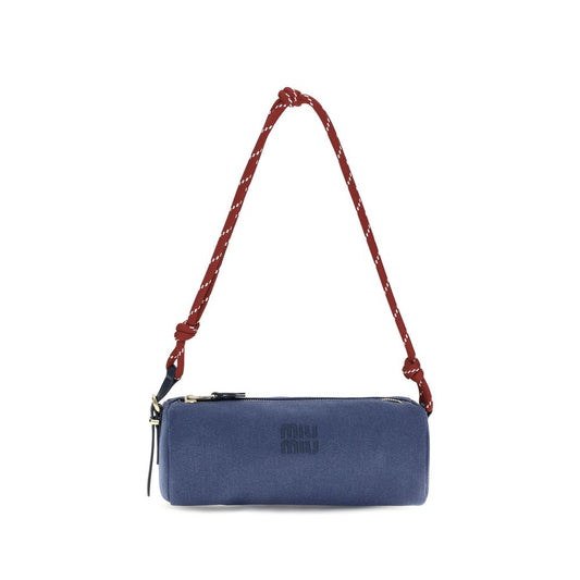 Wallet by Miu Miu for women in cotton blue features a sleek silhouette, showcasing the sleek Cotton Wallet design with sophisticated for a premium look.