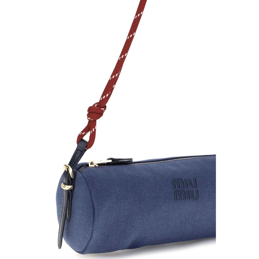 Wallet by Miu Miu for women in cotton blue features a sleek silhouette, showcasing the sleek Cotton Wallet design with sophisticated for a premium look.
