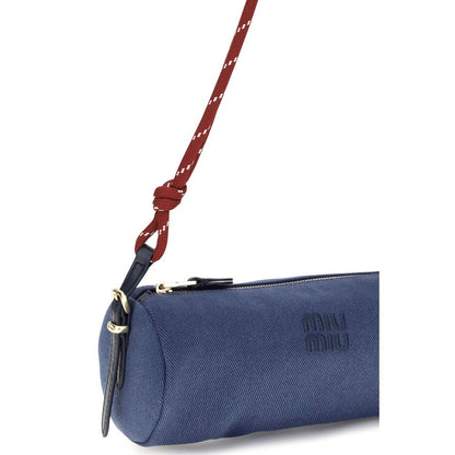 Wallet by Miu Miu for women in cotton blue features a sleek silhouette, showcasing the sleek Cotton Wallet design with sophisticated for a premium look.