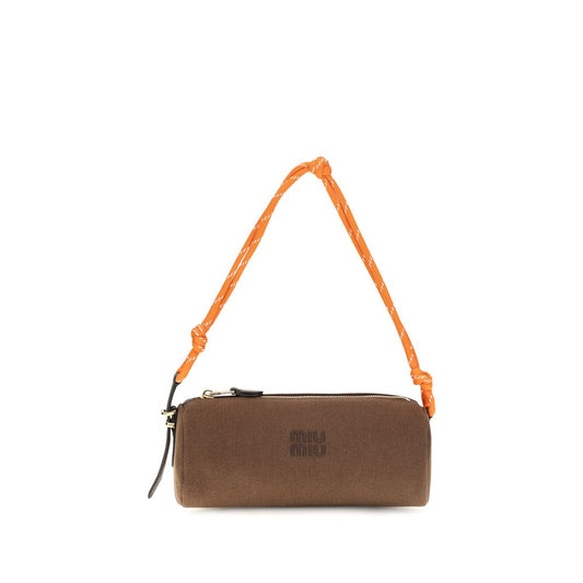 Wallet by Miu Miu for women in cotton brown presents a refined silhouette, artfully capturing the essence of the Cotton Wallet design with sophisticated for a refined look.