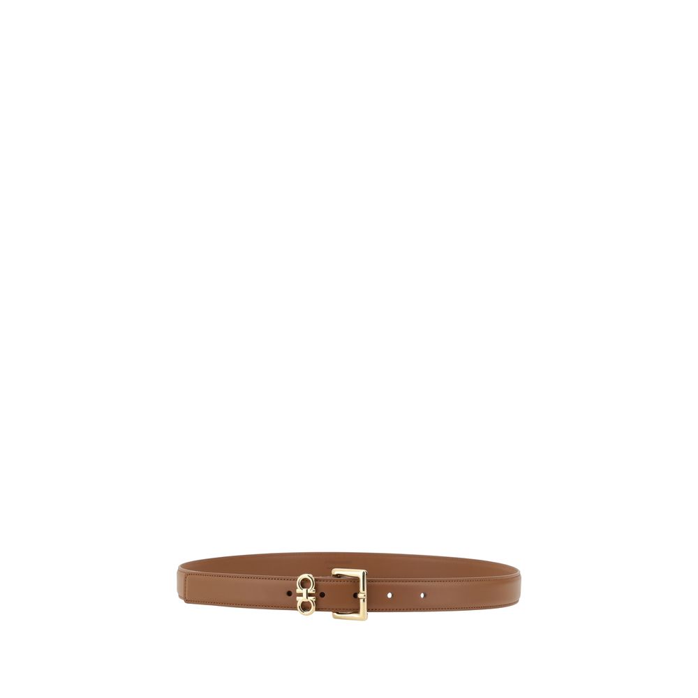 Belt by Ferragamo for women in bos taurus calf leather brown features a artisanal-chic design, artfully capturing the essence of the Gancini Bos Taurus Calf Leather Belt with a artisanal-chic finish.