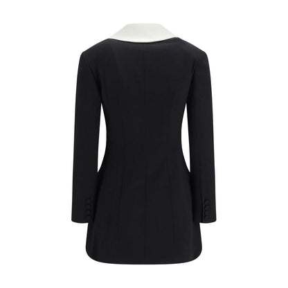 Blazer by Self-Portrait for women in wool black showcases a discerning silhouette, elegantly detailed with a sophisticated and premium for a truly discerning finish.