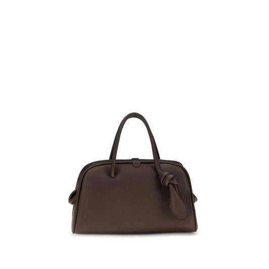 Compact Handbag by Jacquemus for women in bos taurus calf grained leather brown features a refined silhouette, showcasing a secure zipper, organized internal-pockets, and versatile shoulder-strap, handle & adjustable-strap for a refined finish.