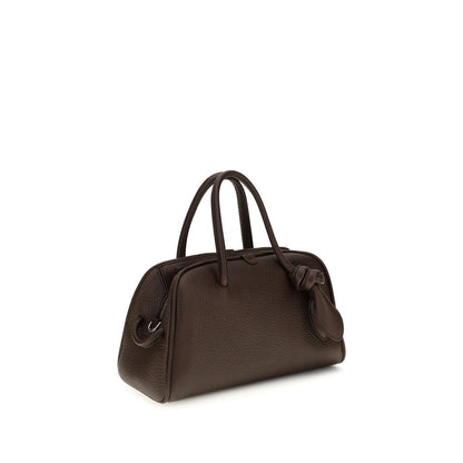 Compact Handbag by Jacquemus for women in bos taurus calf grained leather brown features a exquisite silhouette, showcasing a secure zipper and exquisite internal-pockets with versatile shoulder-strap, handle & adjustable-strap for a exquisite finish.