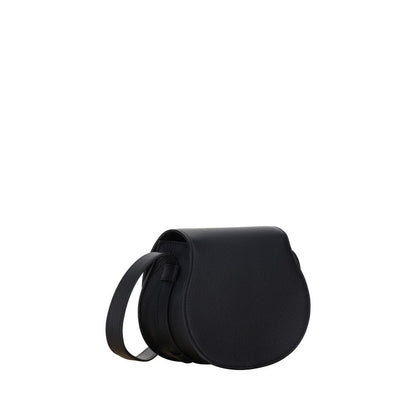 Small Shoulder Flap Bag by Chloé for women in bos taurus calf leather black & signature presents a versatile silhouette, showcasing a secure flap & magnetic and versatile with versatile shoulder-strap & adjustable-strap for a sophisticated look.