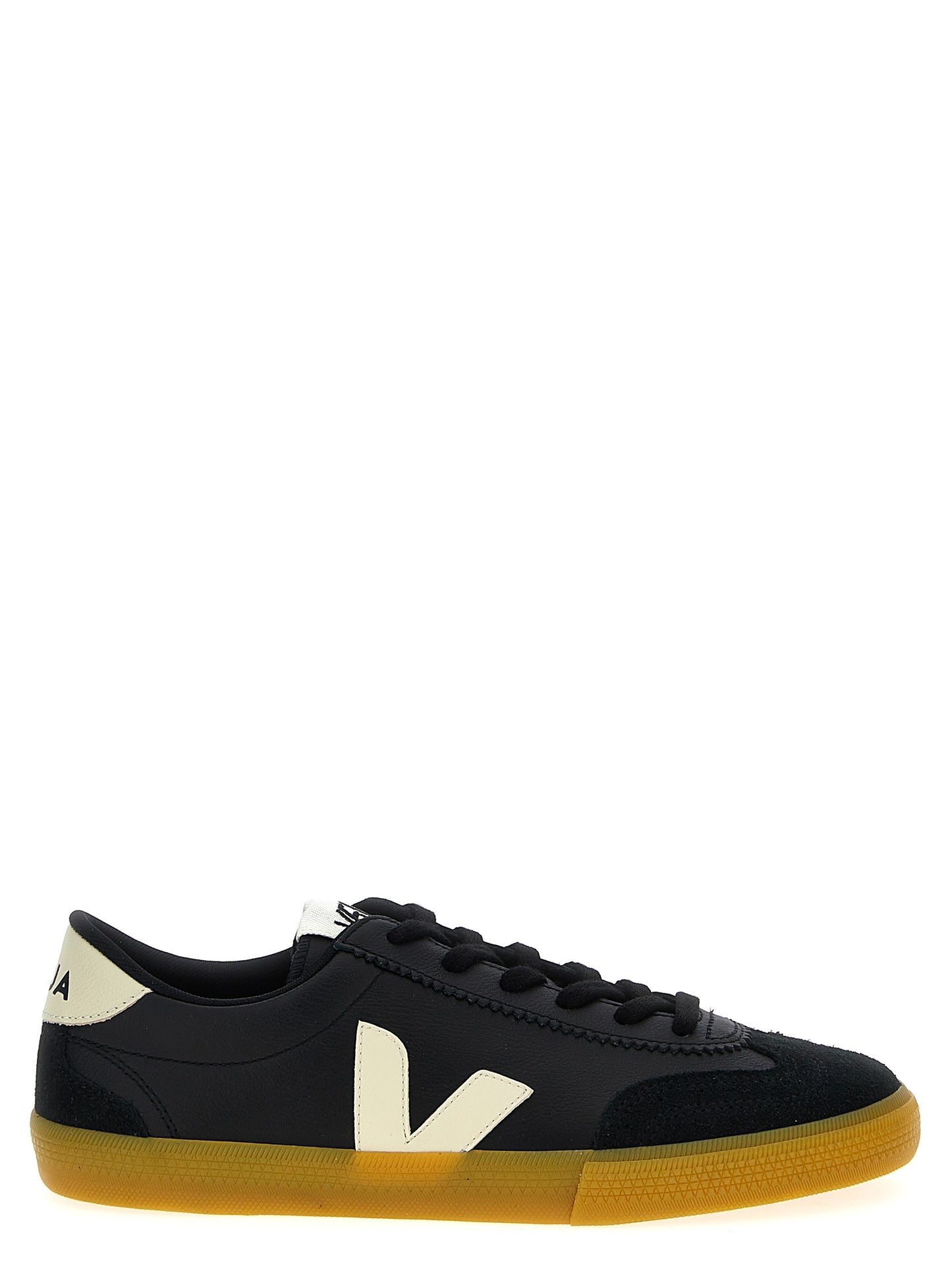 Sneakers by Veja for men in suede calfskin leather black features a chic design, perfectly showcasing the chic low-top style of this Men's Low Top Suede Calfskin Leather Sneakers.