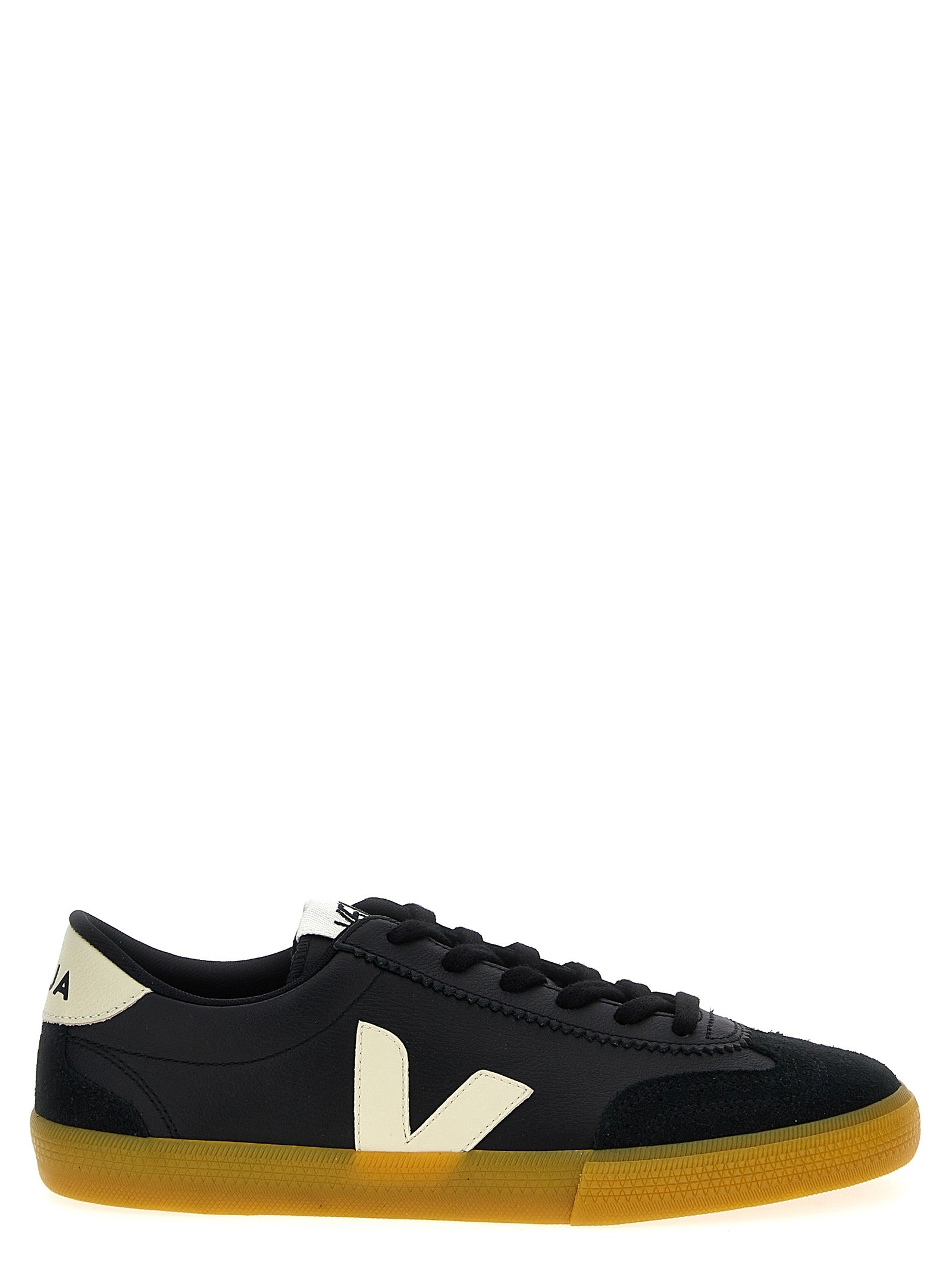 Sneakers by Veja for men in suede calfskin leather black features a chic design, perfectly showcasing the chic low-top style of this Men's Low Top Suede Calfskin Leather Sneakers.