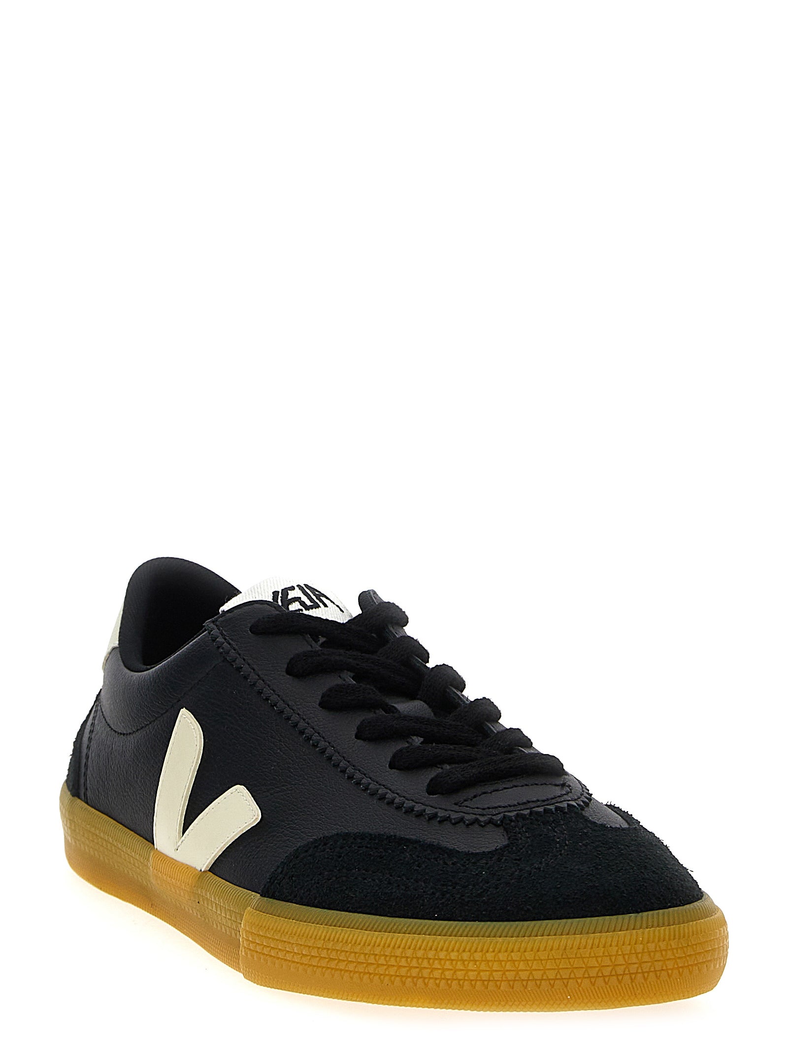 Sneakers by Veja for men in suede calfskin leather black features an fashionable silhouette, showcasing the premium Men's Low Top Suede Calfskin Leather Sneakers in a fashionable low-top style that offers a fashionable finish for refined style.